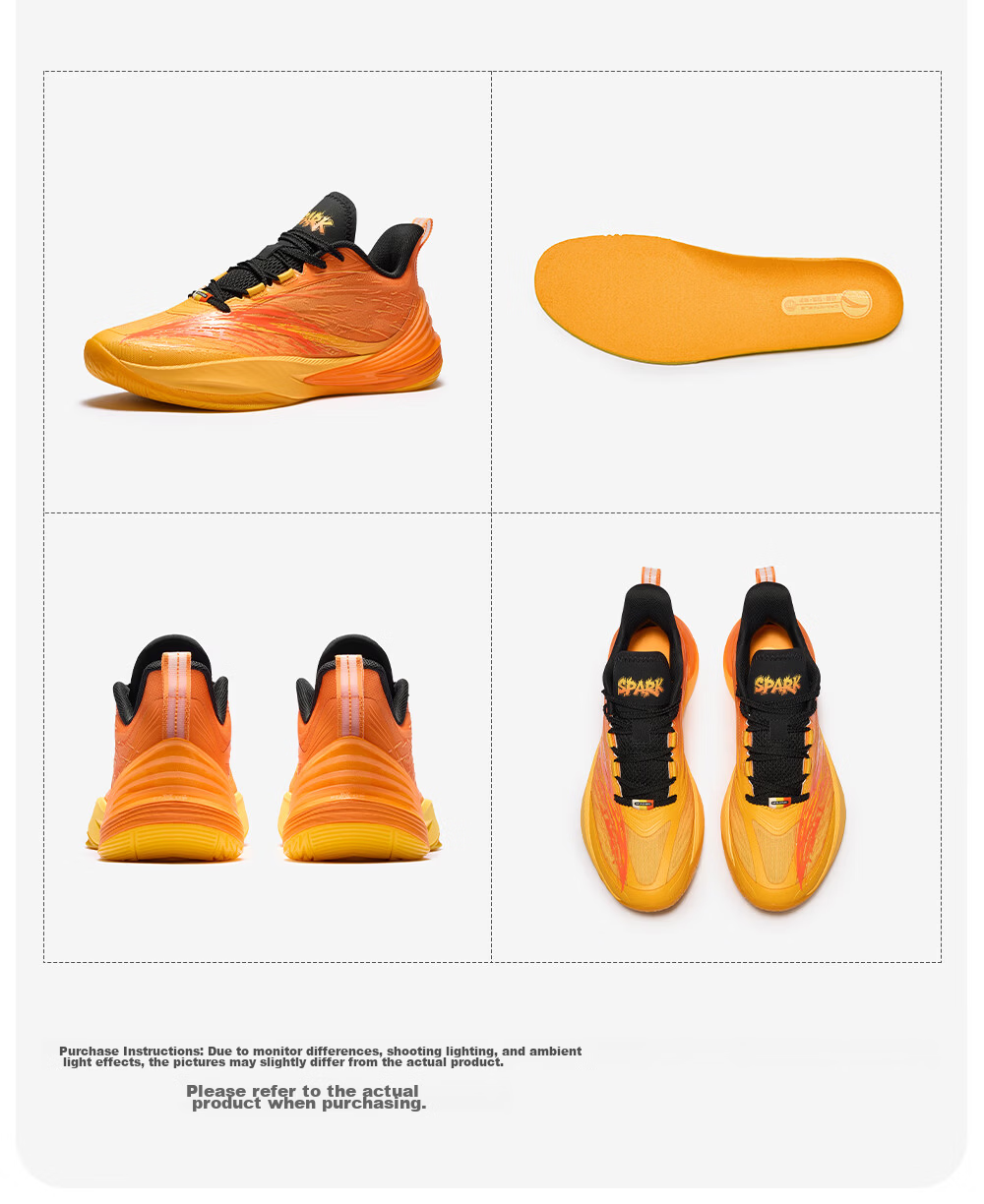 Anta Kids Boys Sports Shoes 2026 Durable Professional Competition Spark X Basketball Shoes 312631106 23